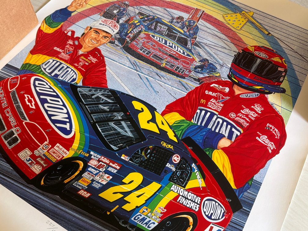 Jeff Gordon Numbered Sam Bass Print