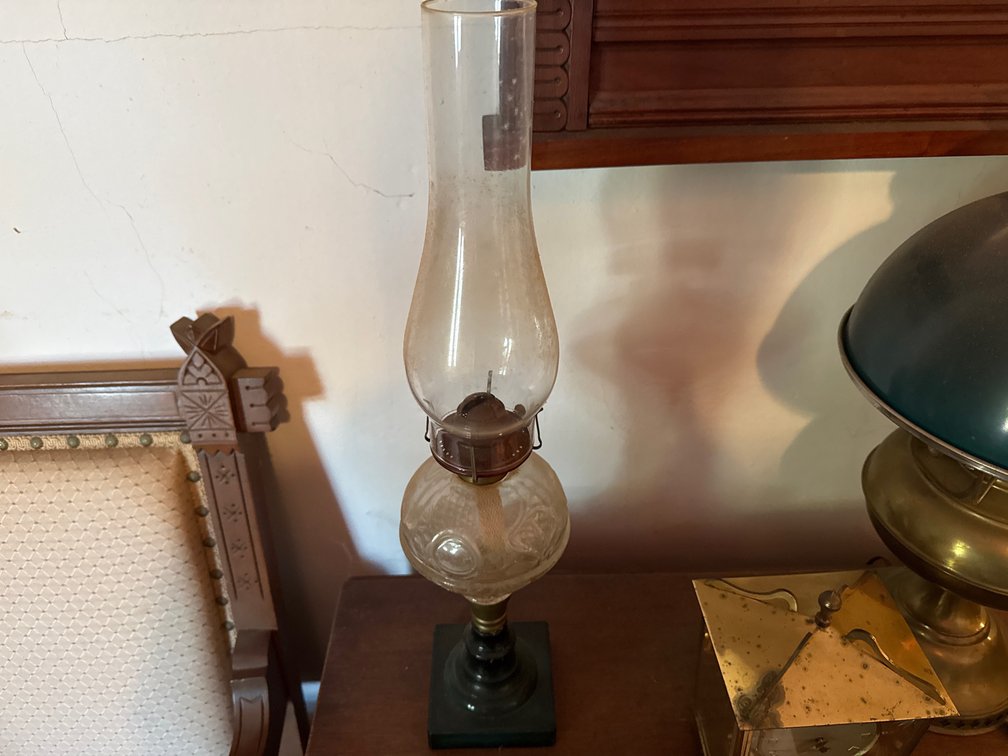 Vintage Glass Oil Lamp