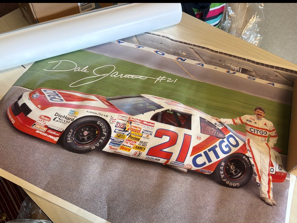 Dale Jarrett Numbered, Signed Print, Young Dale Poster