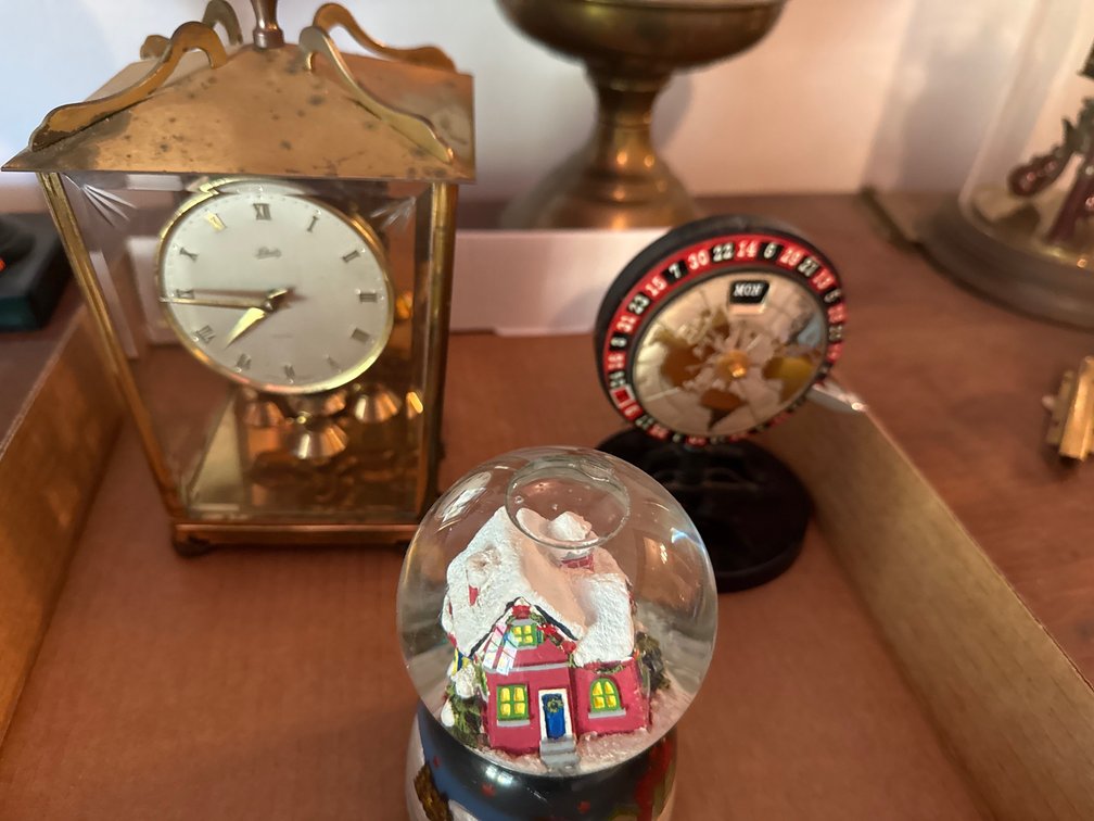 Clock, Snow Globe, Calender
