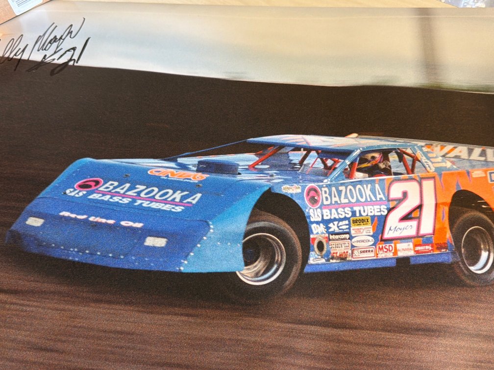 Signed Moyer #21 Racing Poster