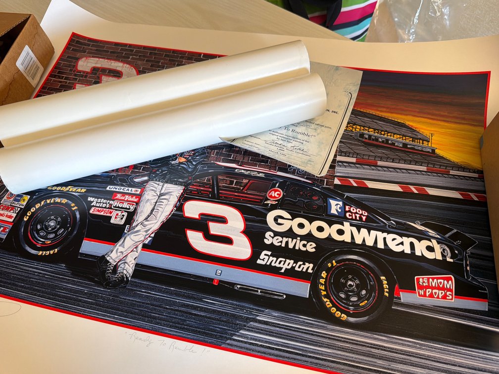 Dale Earnhardt Signed Numbered Print, Freightliners Poster
