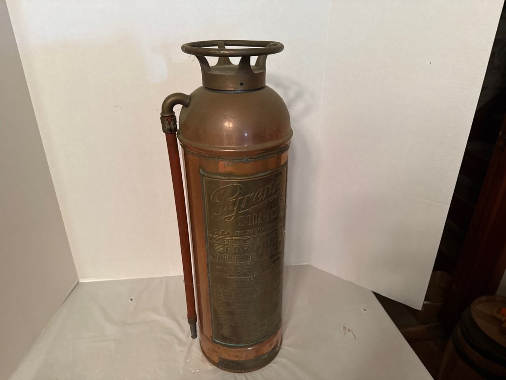 Antique Copper and Brass  Soda-Acid Fire Extinguisher