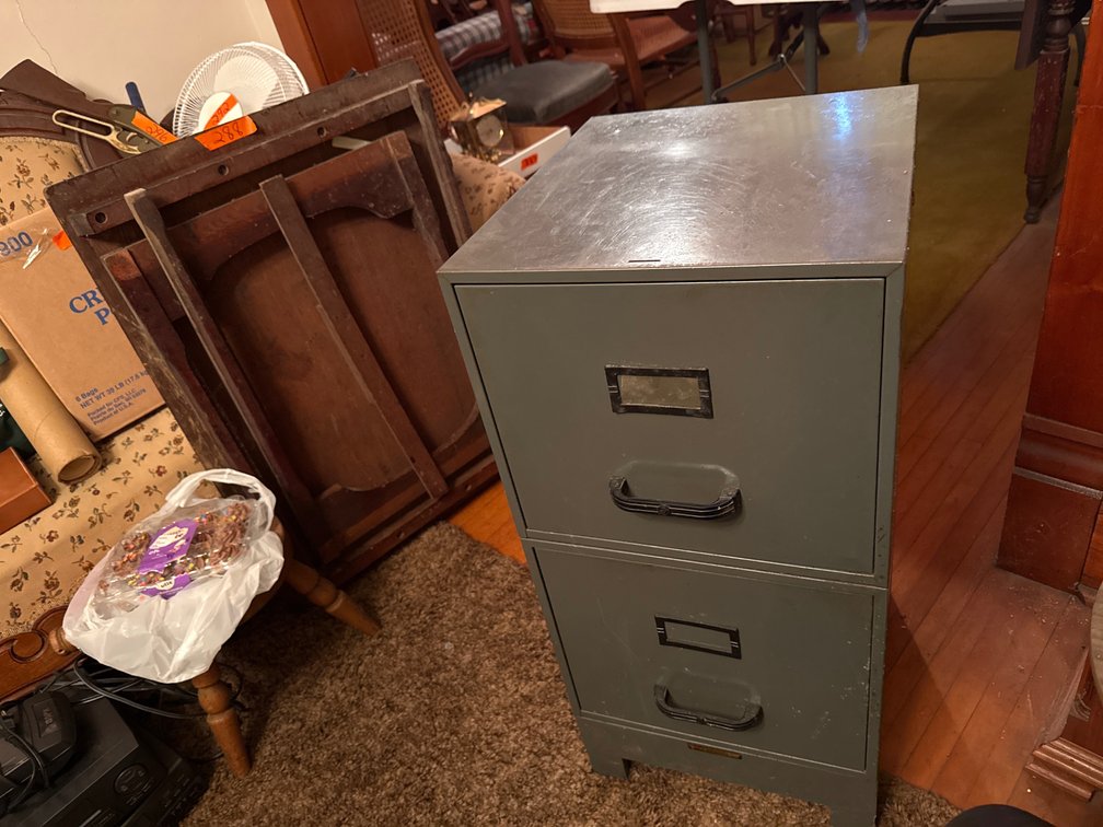 Green Metal File Cabinet