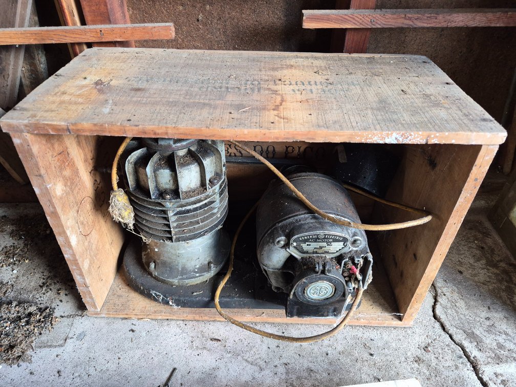 Old Motors & Wood Crate