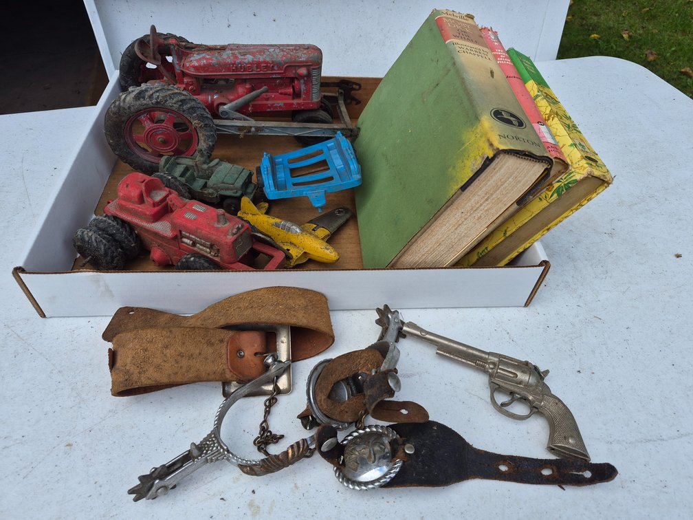 Old Toys-Gun, Books, Tractors
