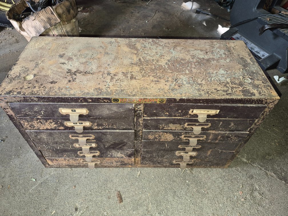 Metal File Box w/ Contents