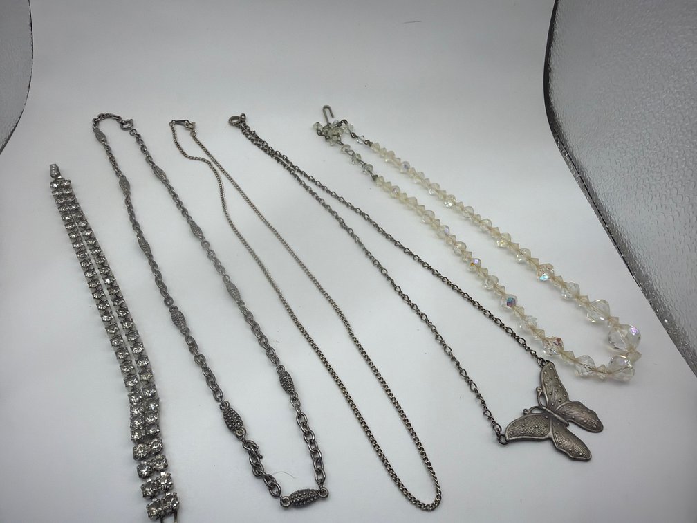 Silver Tone Necklaces and Bracelet