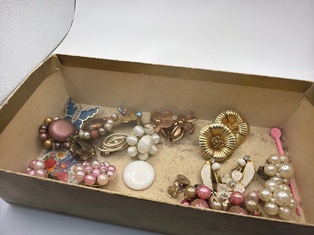 Vintage Clip On Earrings-Some Missing