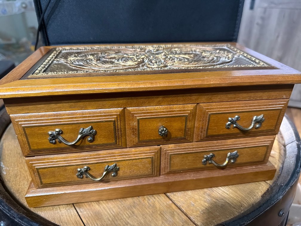 Jewelry Box with Earrings, Extra Earring Backs