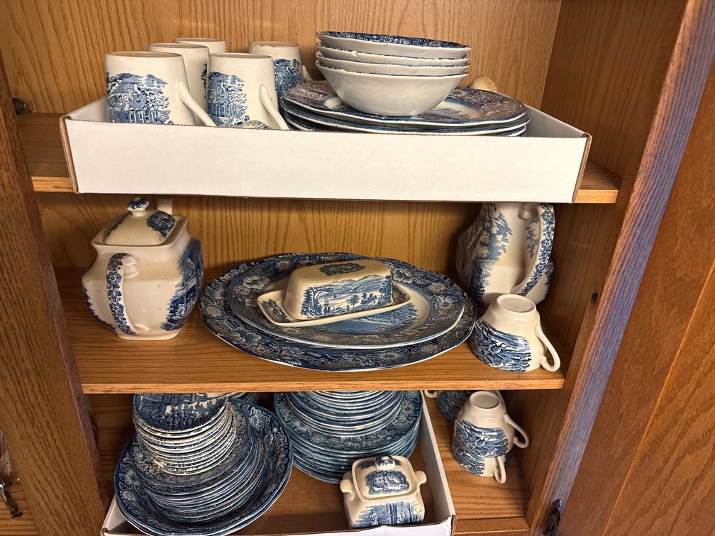 Staffordshire Iron Stone Liberty Dishes, Platters, Butter Dish, and More