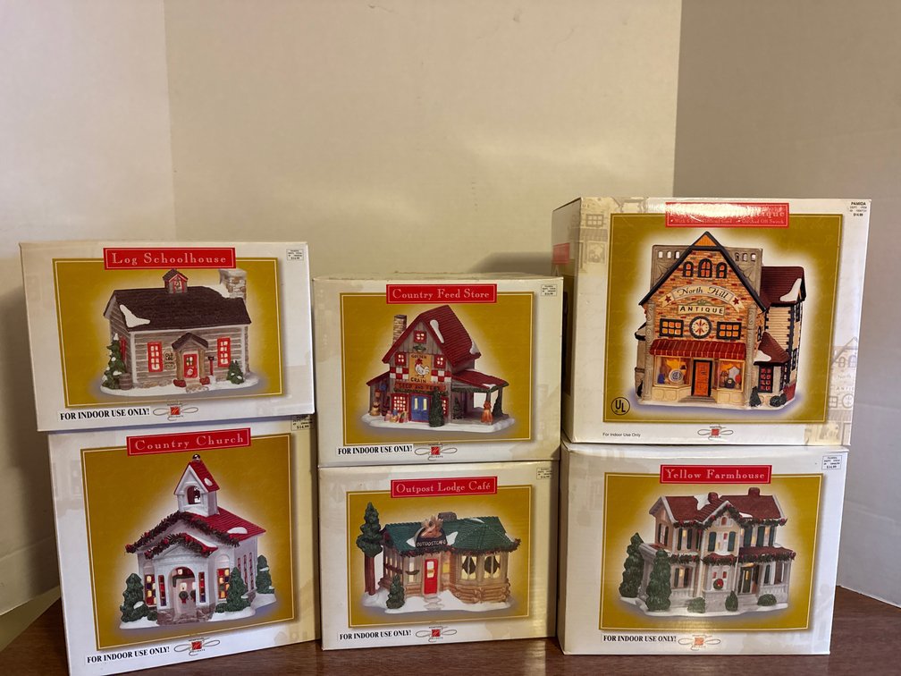 Box Of Hometown Holiday Porcelain Collection