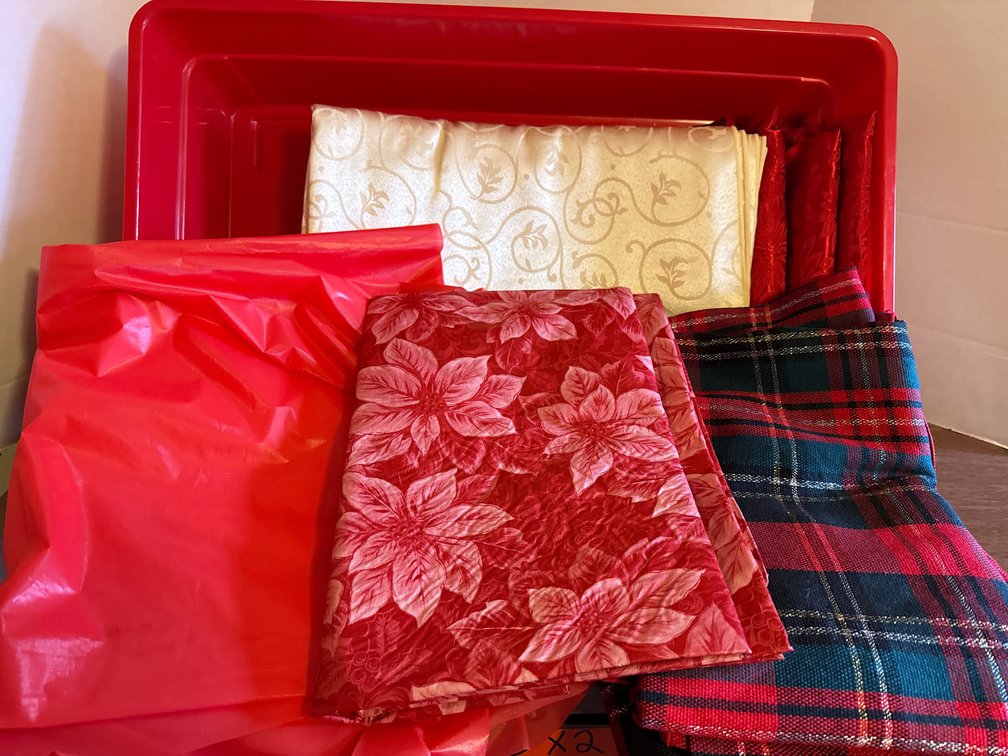 Tote Of Table Cloths
