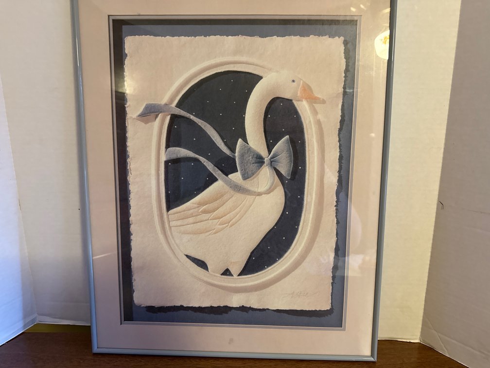 20”x 16” White Goose Wall Art