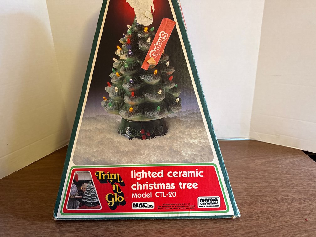 Trim and Glo Lighted Ceramic Christmas Tree