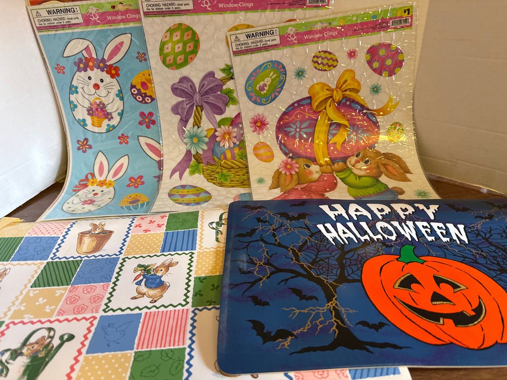 Variety of Window Clings, Place Mats
