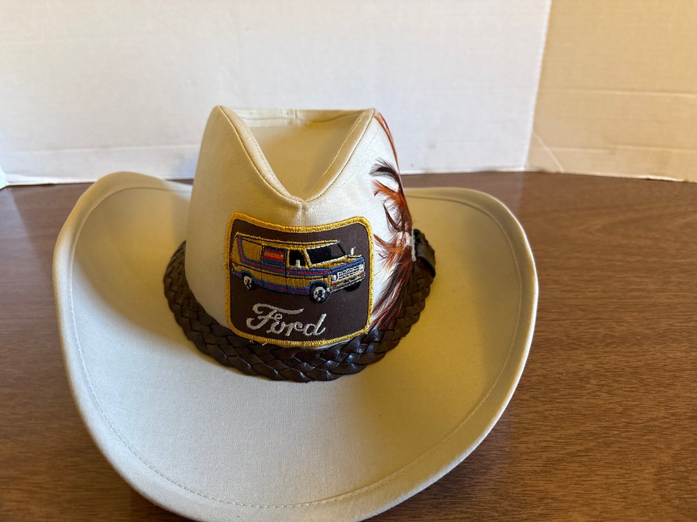 Cowboy Hat With Vintage Ford Van Script Logo