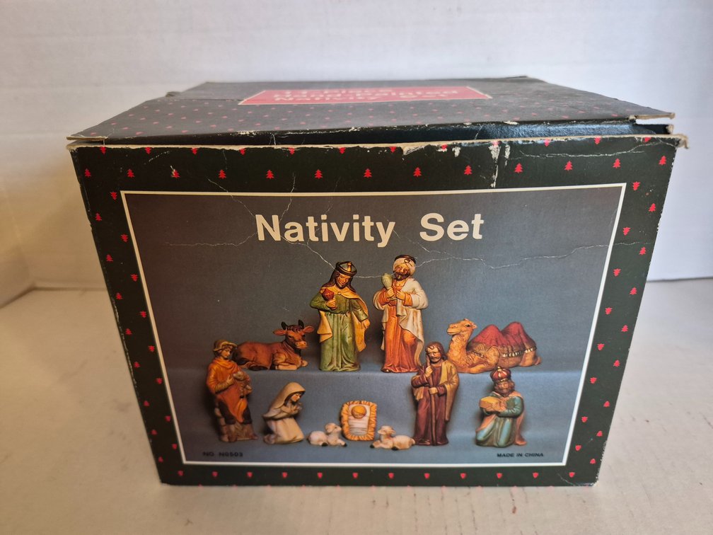 11 Piece Hand Painted Nativity Set