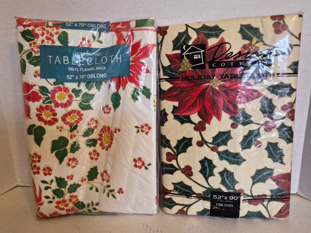 2 Vinyl Tablecloths