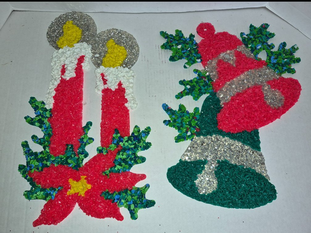 Vintage Popcorn Plastic Candles & Bells
