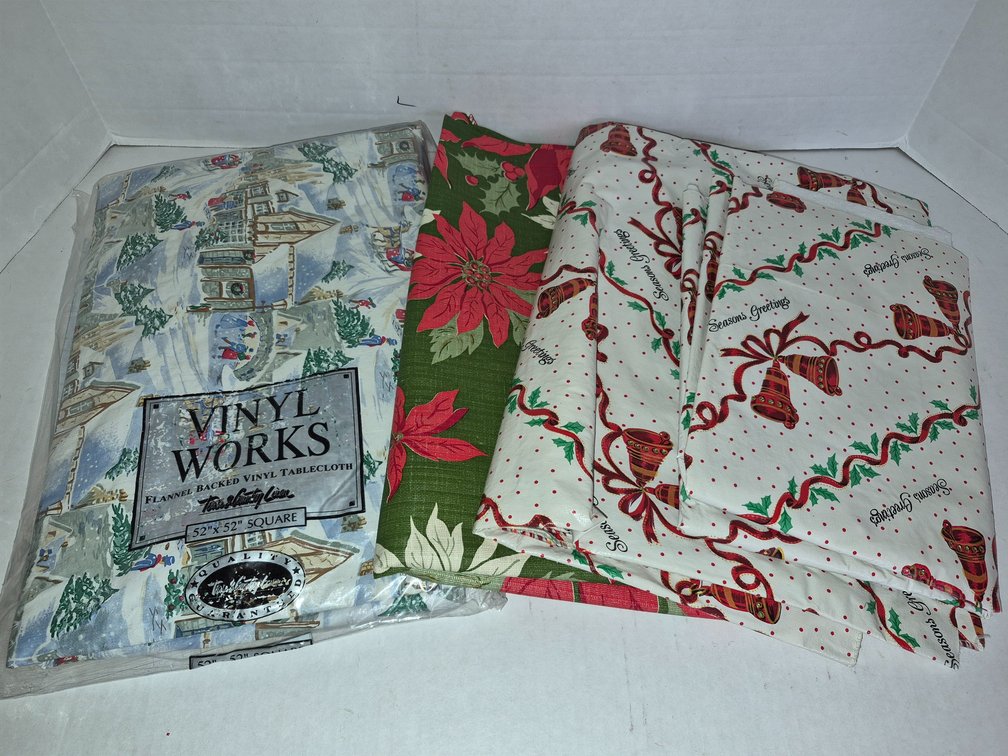 Vinyl Christmas Tablecloths