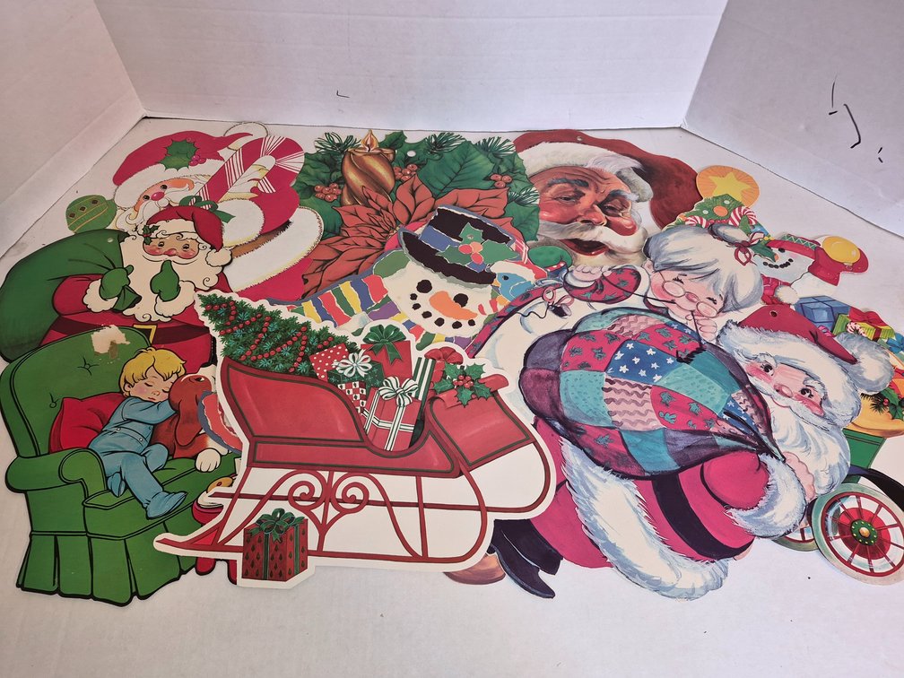 Vintage Die-cut Christmas Decorations
