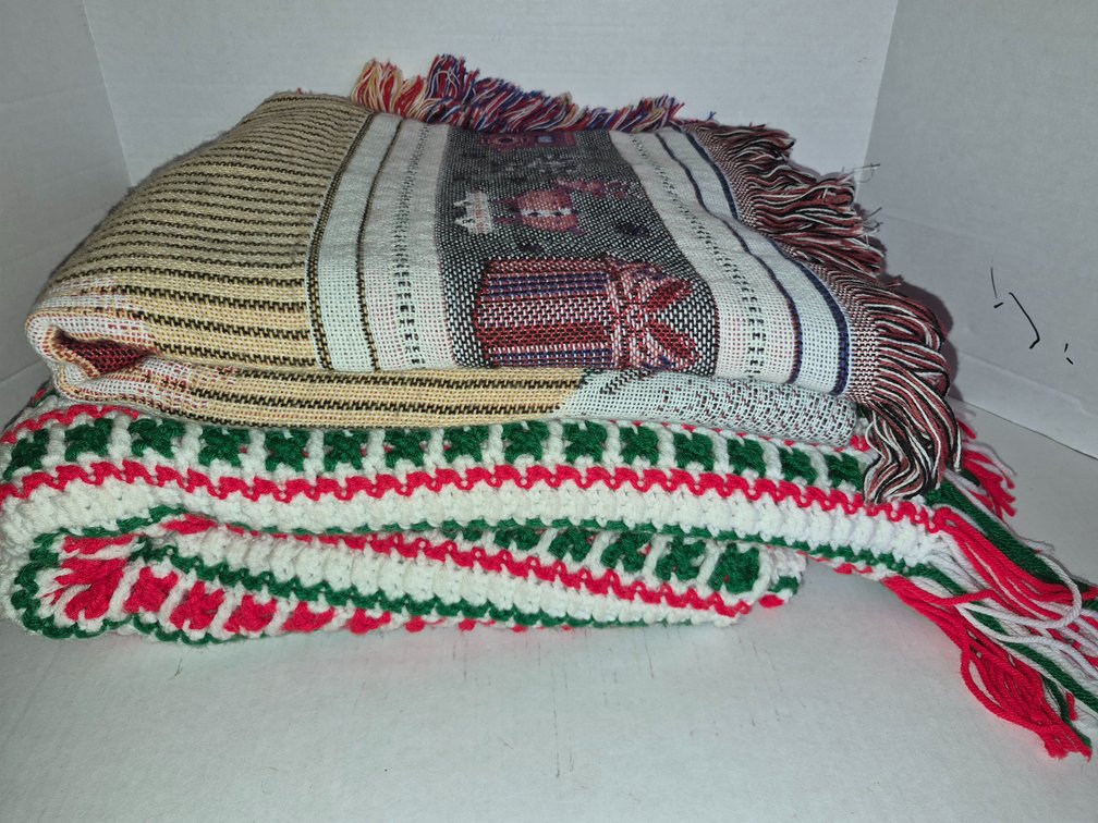 Crocheted Blanket & Santa Afghan