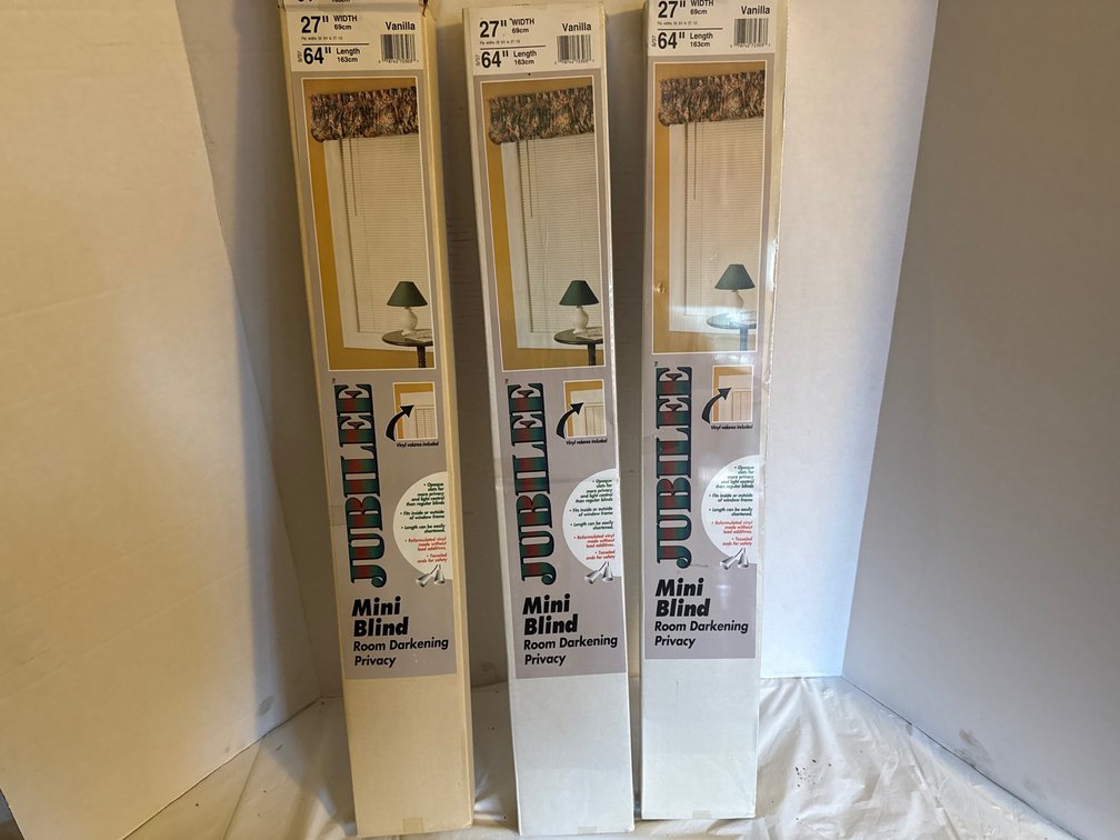3 New In Box Mini Blinds