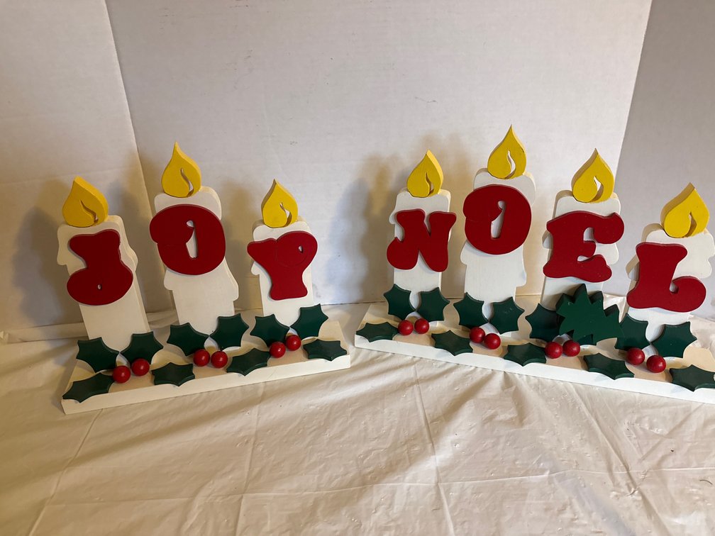 16”x11” Noel, 13”x11” Joy Signs