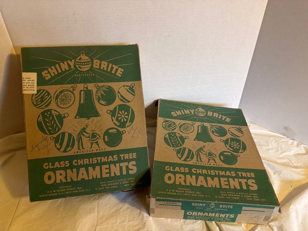 Vintage Glass Tree Ornaments-2 Boxes, 1 Missing