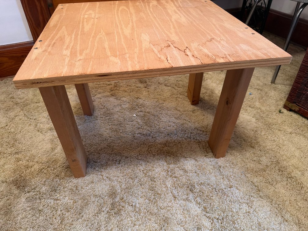 Wood Table-19” X 21.5” X 22”