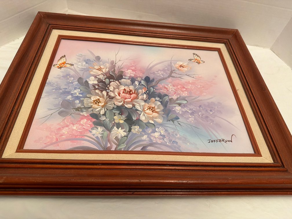 21.5”x17.5” Vintage Flower  Picture