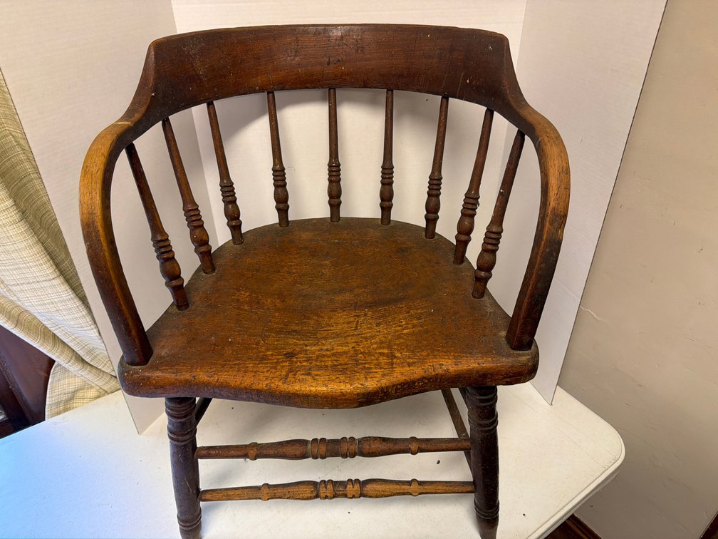 Antique Wooden Captains Chair