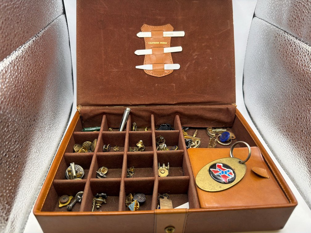 Leather Case With Pins/Tie Tacs