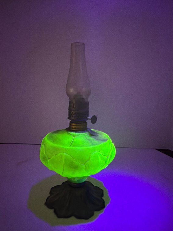 Uranium Glass Oil Lantern