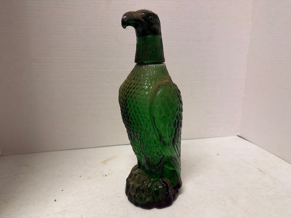 Green Glass Eagle Decanter