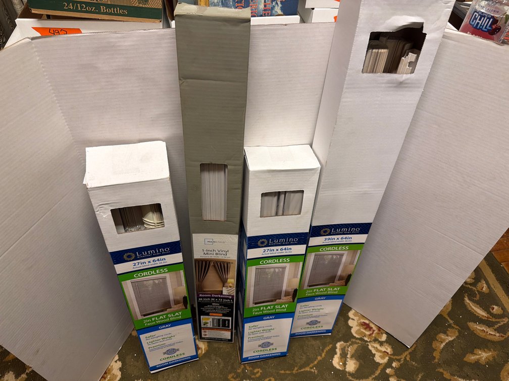 9 Total - Various Sizes -Blinds