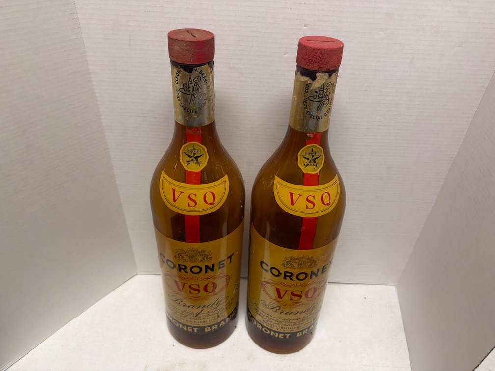 23” Tall Glass Brandy Bottle Banks