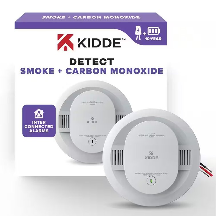 10-Year Hardwired Smoke/CO Detector with Alarm