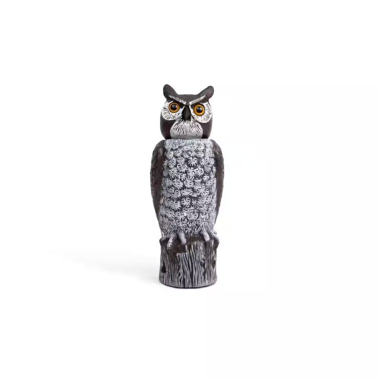 Rotating Head Owl Decoy 18" 360  Spin