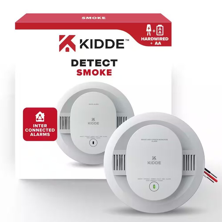 Hardwired Smoke Detector with Interconnected