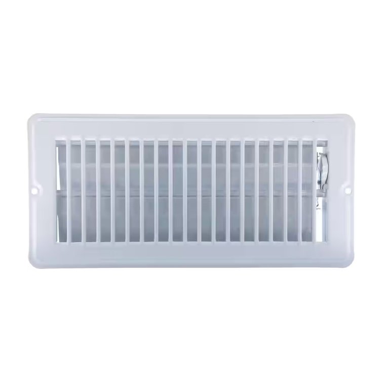 9-3/4 in. x 4 in. Steel Floor Register, White
