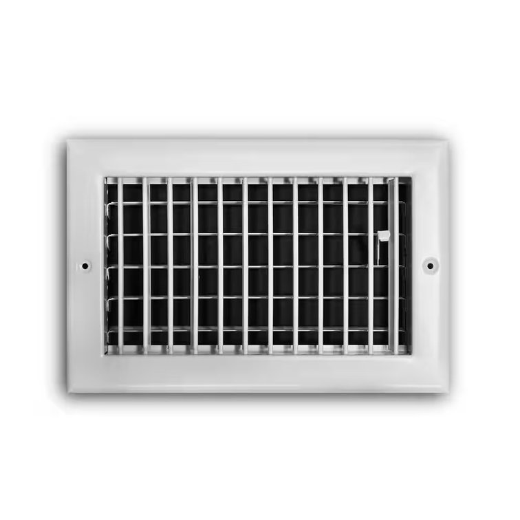 10 in. x 6 in. 1-Way Steel Register, White
