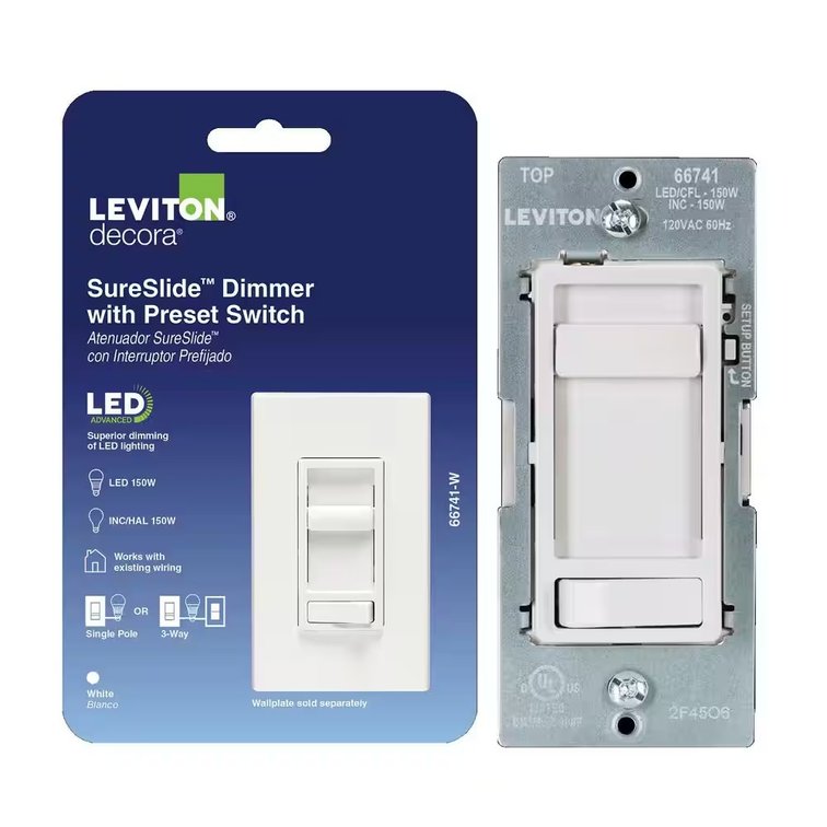 Leviton 150W LED Dimmer, White 66741-00W