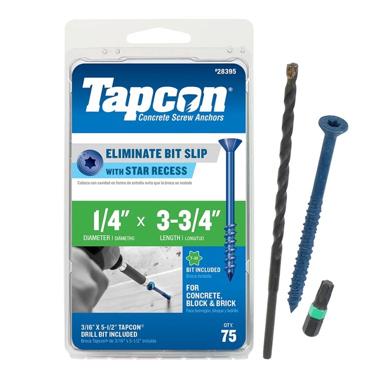 Tapcon 1/4 in. x 3-3/4 in. Concrete Screws