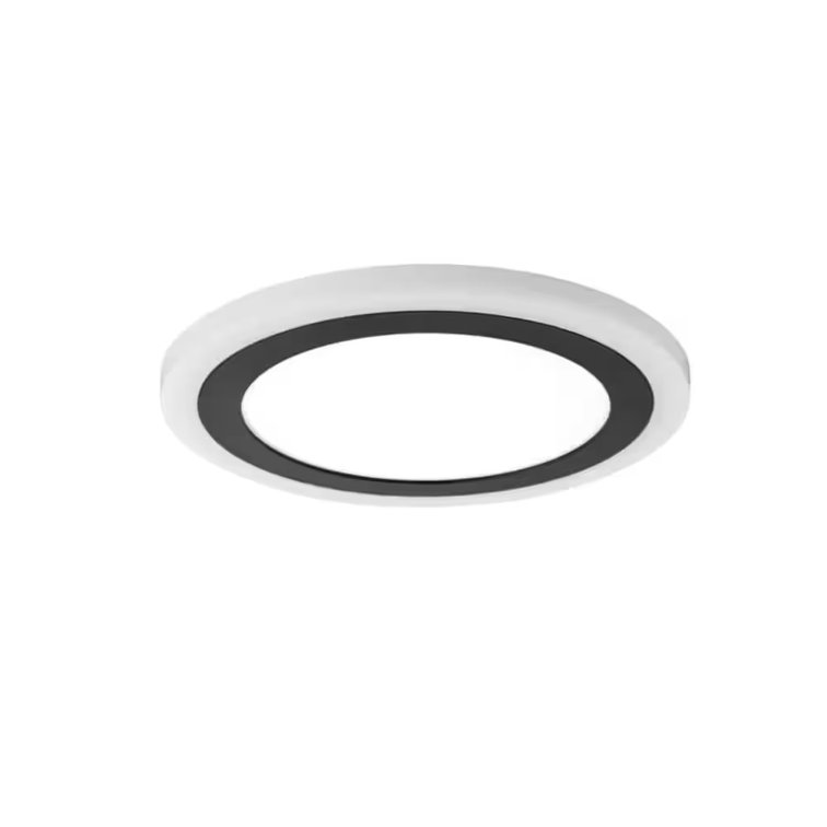 Clement Round 13" Black LED Flush Mount