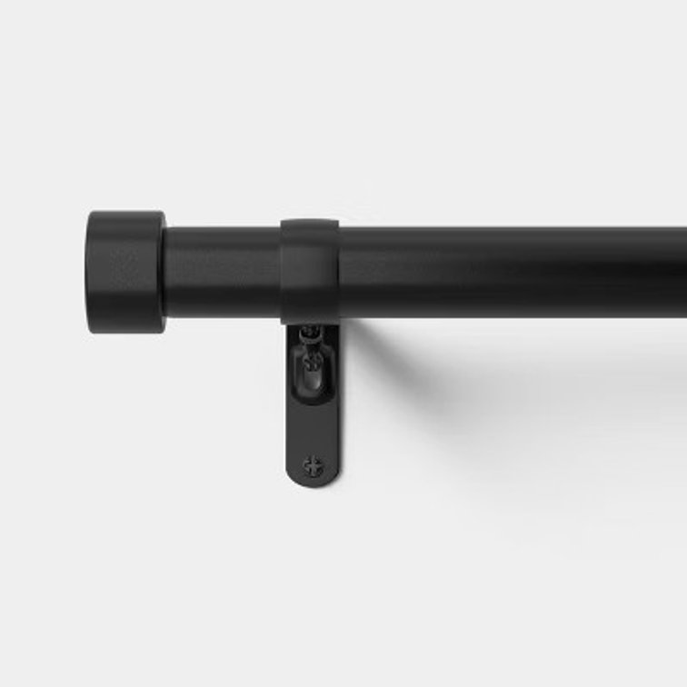 Threshold 66"-120" Curtain Rod Matte Black