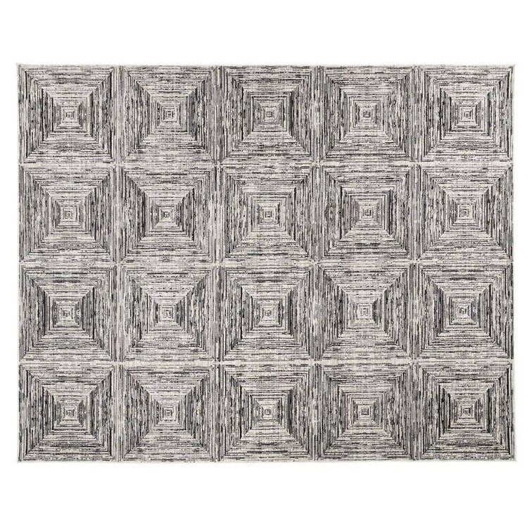 Catalina Charcoal Runner Rug, Geometric