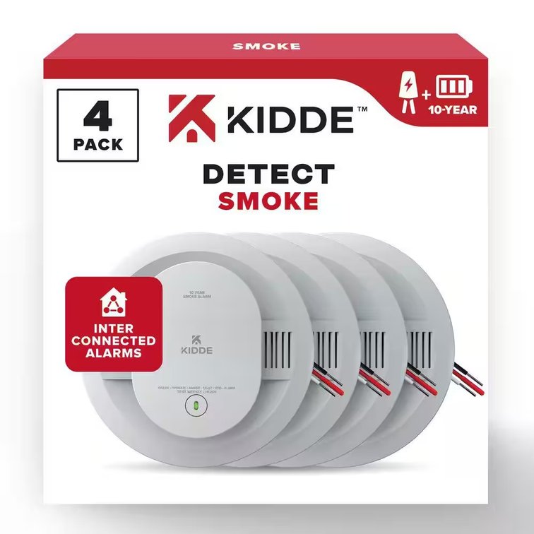 Interconnected Smoke Detector (4-Pack)