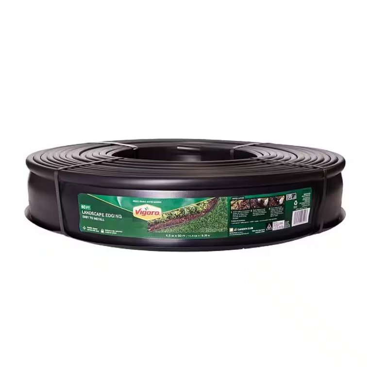 60 ft x 0.5 in x 4.5 in Black Landscape Edging